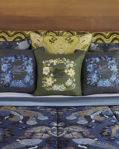 ETRO home collection - pic of cushions on a throw