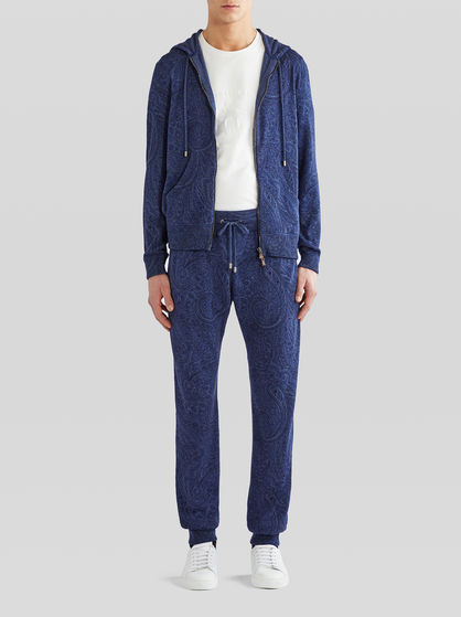 CASHMERE TROUSERS WITH PAISLEY PRINT