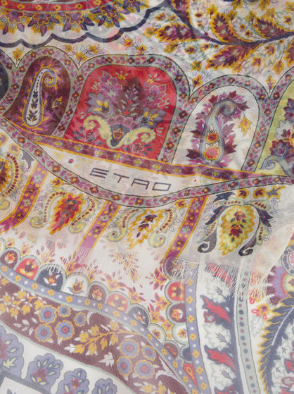 PAISLEY PRINT CHIFFON SCARF