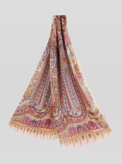 PAISLEY PRINT CHIFFON SCARF