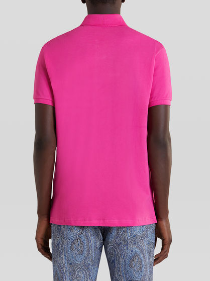 PIQUET POLO SHIRT WITH EMBROIDERED PEGASO