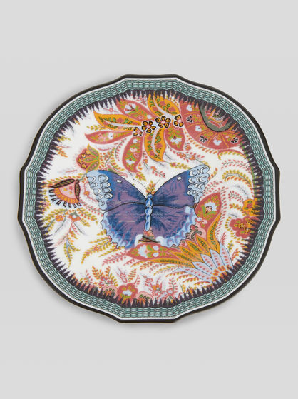 PAIR OF SIDE PLATES WITH BUTTERFLY