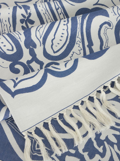 COTTON JACQUARD ETRO CUBE THROW