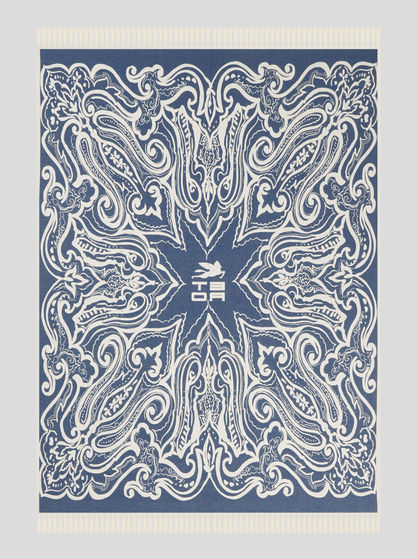 COTTON JACQUARD ETRO CUBE THROW