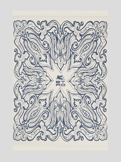 COTTON JACQUARD ETRO CUBE THROW