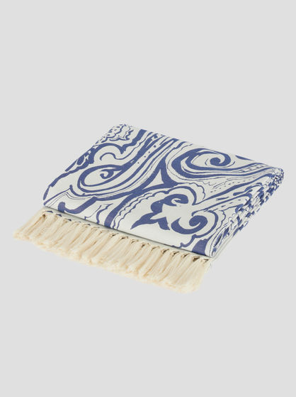 COTTON JACQUARD ETRO CUBE THROW