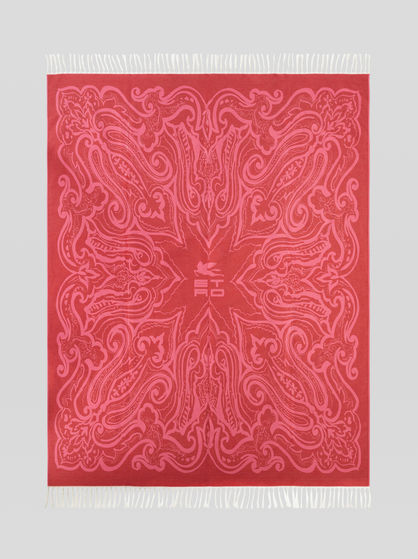 COTTON JACQUARD ETRO CUBE THROW