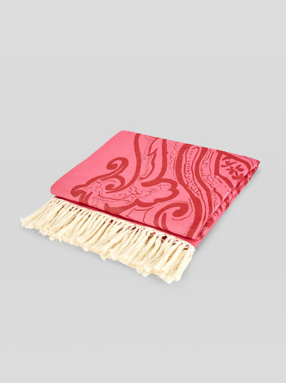 COTTON JACQUARD ETRO CUBE THROW