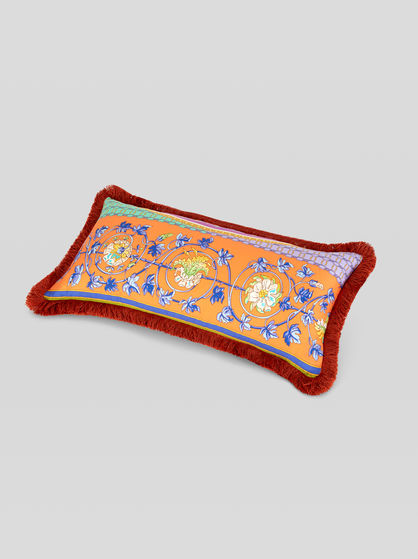 COTTON CUSHION WITH ORNAMENTAL DESIGNS