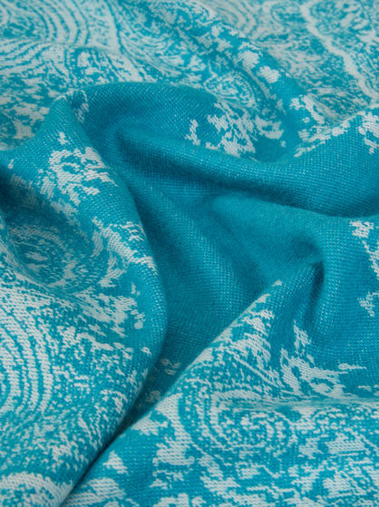 SMALL PAISLEY JACQUARD WOOL BLANKET