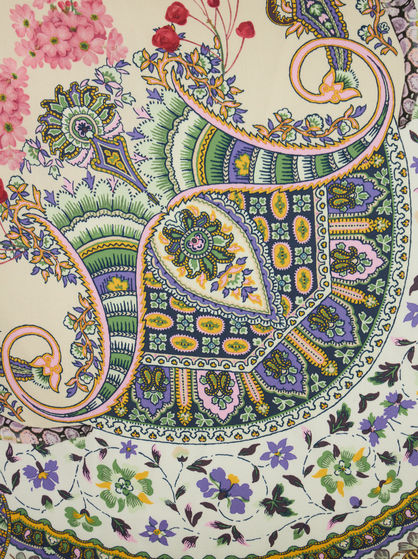 COTTON CUSHION WITH MAIOLICA DESIGN