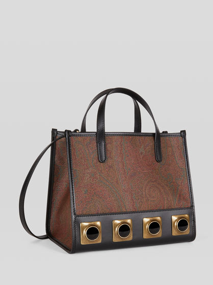 MEDIUM CROWN ME PAISLEY BAG WITH STUDS AND STONES
