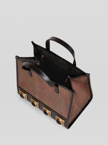 MEDIUM CROWN ME PAISLEY BAG WITH STUDS AND STONES