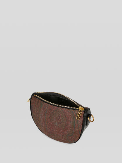 MINI CROWN ME PAISLEY SHOULDER BAG WITH BLACK STUDS