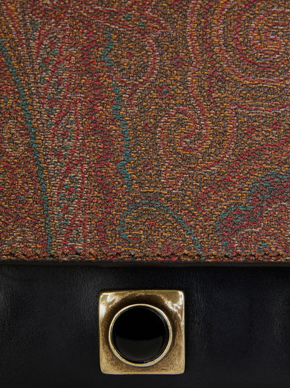 MEDIUM CROWN ME PAISLEY CROSSBODY BAG WITH STUDS AND STONES