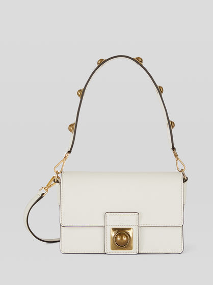 BORSA A SPALLA MEDIA CROWN ME IN PELLE