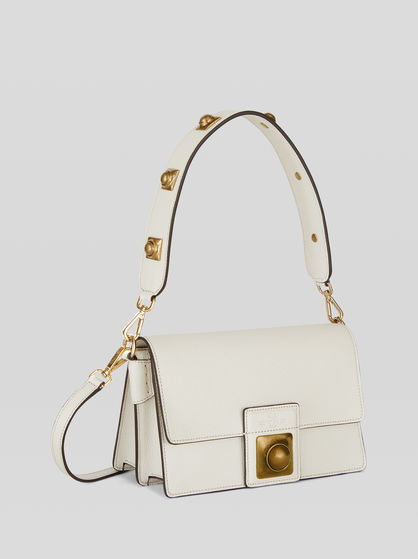 BORSA A SPALLA MEDIA CROWN ME IN PELLE