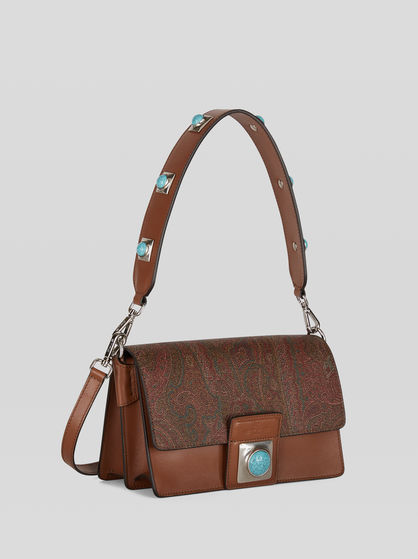 MEDIUM PAISLEY CROWN ME SHOULDER BAG