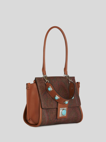 MEDIUM CROWN ME PAISLEY SHOULDER BAG