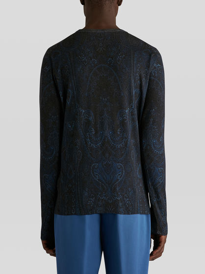 SILK AND CASHMERE PAISLEY JUMPER