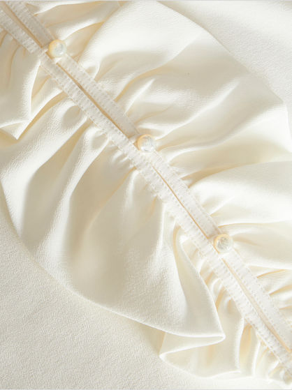 SILK SHIRT WITH RUCHES