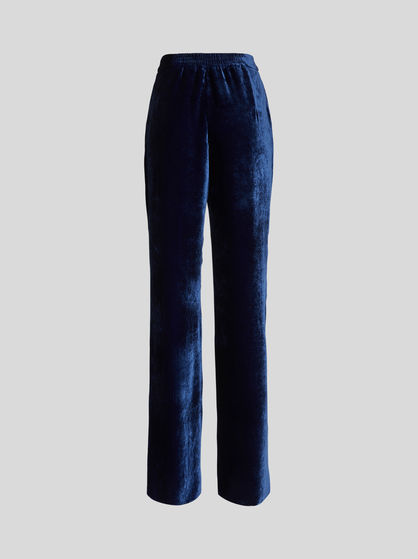VELVET PALAZZO TROUSERS