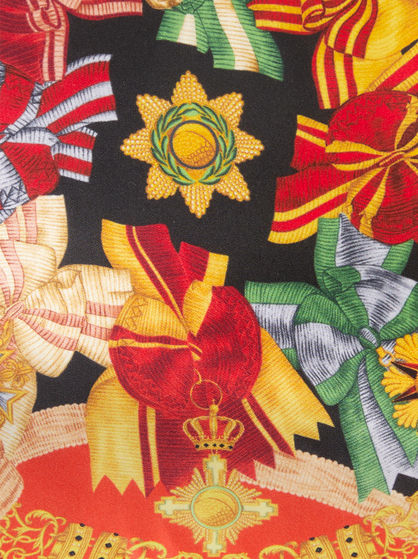 PRINTED SILK TWILL CUSHION