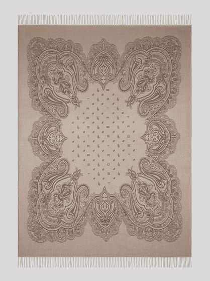 FRINGED JACQUARD THROW