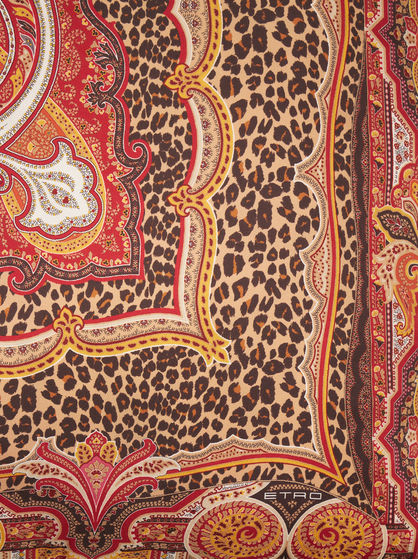 COUSSIN PAISLEY ANIMALIER AVEC PASSEMENTERIE