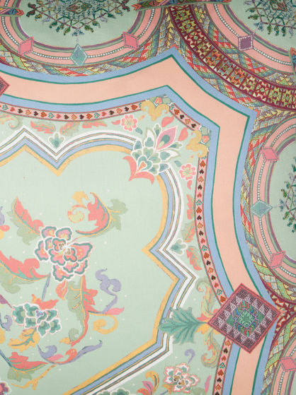 FLORAL GEOMETRIC PRINT CUSHION