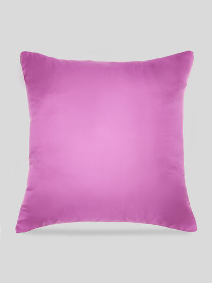 PATCHWORK SILK TWILL CUSHION