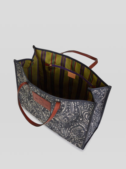 SHOPPINGTASCHE AUS JACQUARDGEWEBE, GROSS