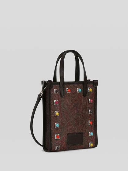 MULTI-COLOURED MINI CROWN ME SHOPPING BAG