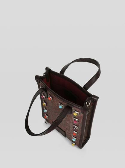 MULTI-COLOURED MINI CROWN ME SHOPPING BAG