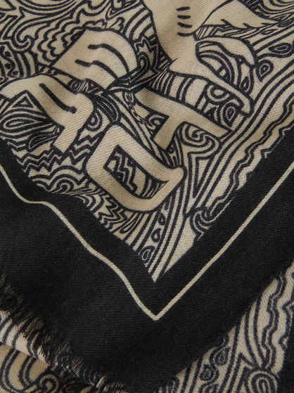PAISLEY SCARF WITH ETRO CUBE LOGO
