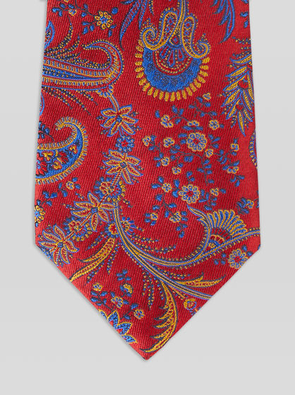 FLORAL PAISLEY JACQUARD TIE