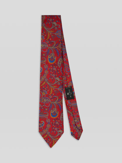 FLORAL PAISLEY JACQUARD TIE