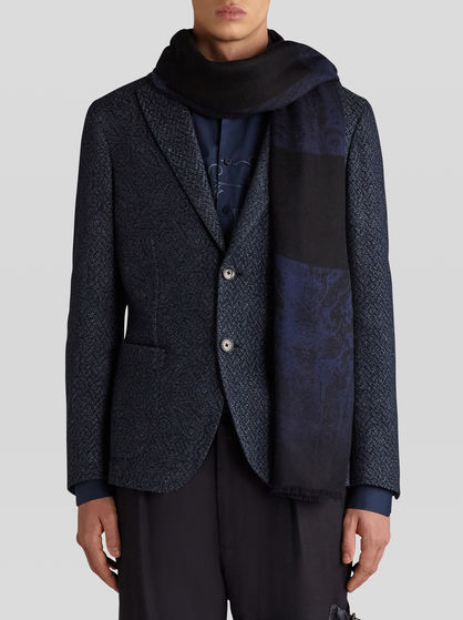 SCARF WITH PAISLEY IMPRINT