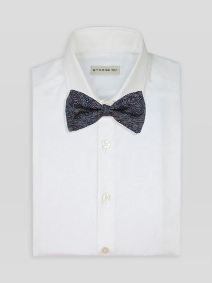 JACQUARD PAISLEY SILK BOW TIE