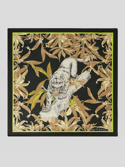 JUNGLE PRINT POCKET SQUARE