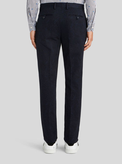JACQUARD JERSEY TAILORED TROUSERS