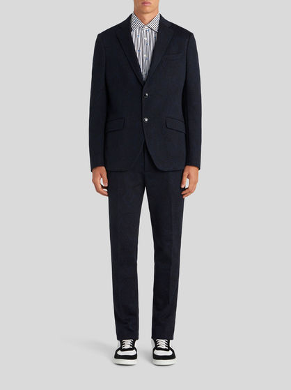 JACQUARD JERSEY TAILORED TROUSERS