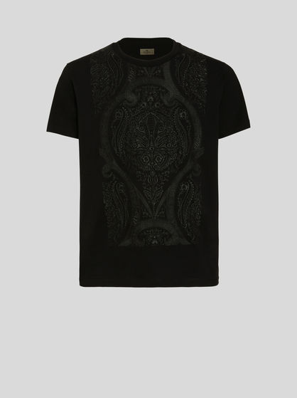 T-SHIRT WITH PAISLEY EMBROIDERY