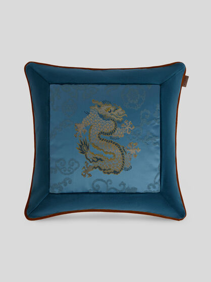 VELVET CUSHION WITH DRAGON