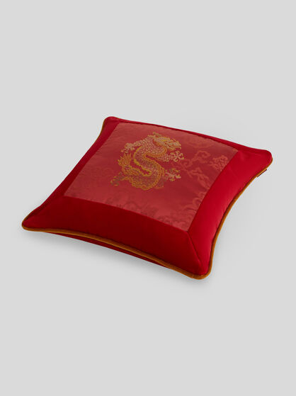 VELVET CUSHION WITH DRAGON