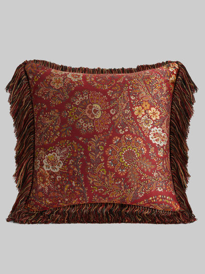 COJÍN JACQUARD CON FLECOS