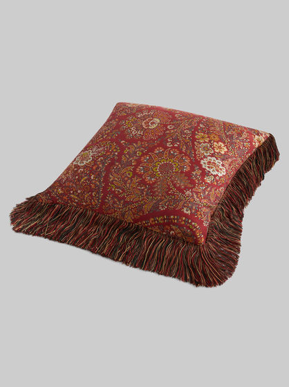 COJÍN JACQUARD CON FLECOS