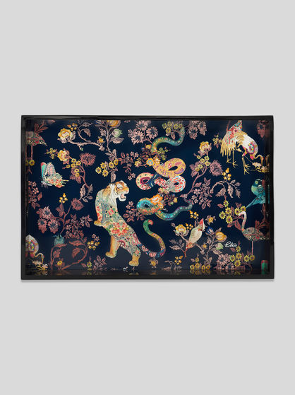 FLORAL AND ANIMAL PRINT DESIGN TRAY