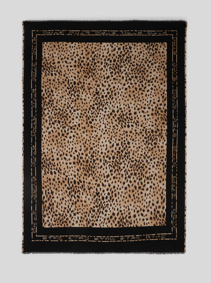 WOOL THROW WITH ANIMALIER PATTERN