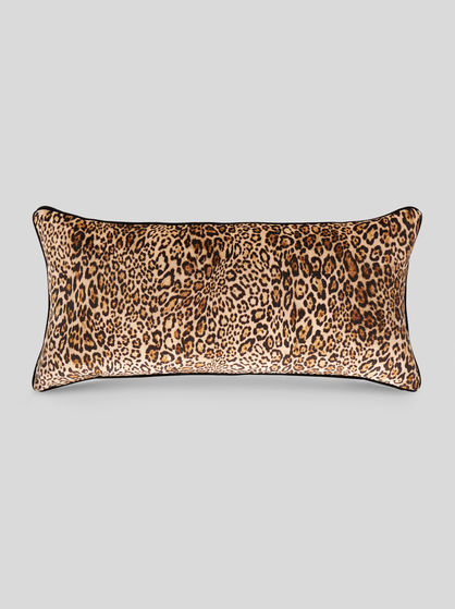 ANIMAL PRINT PRINT CUSHION WITH CONTRASTING BORDERS